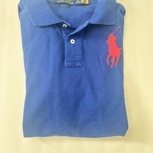 Boys Tshirt 
Polo by Ralph Lauren Navy Shirt with Red Emblem